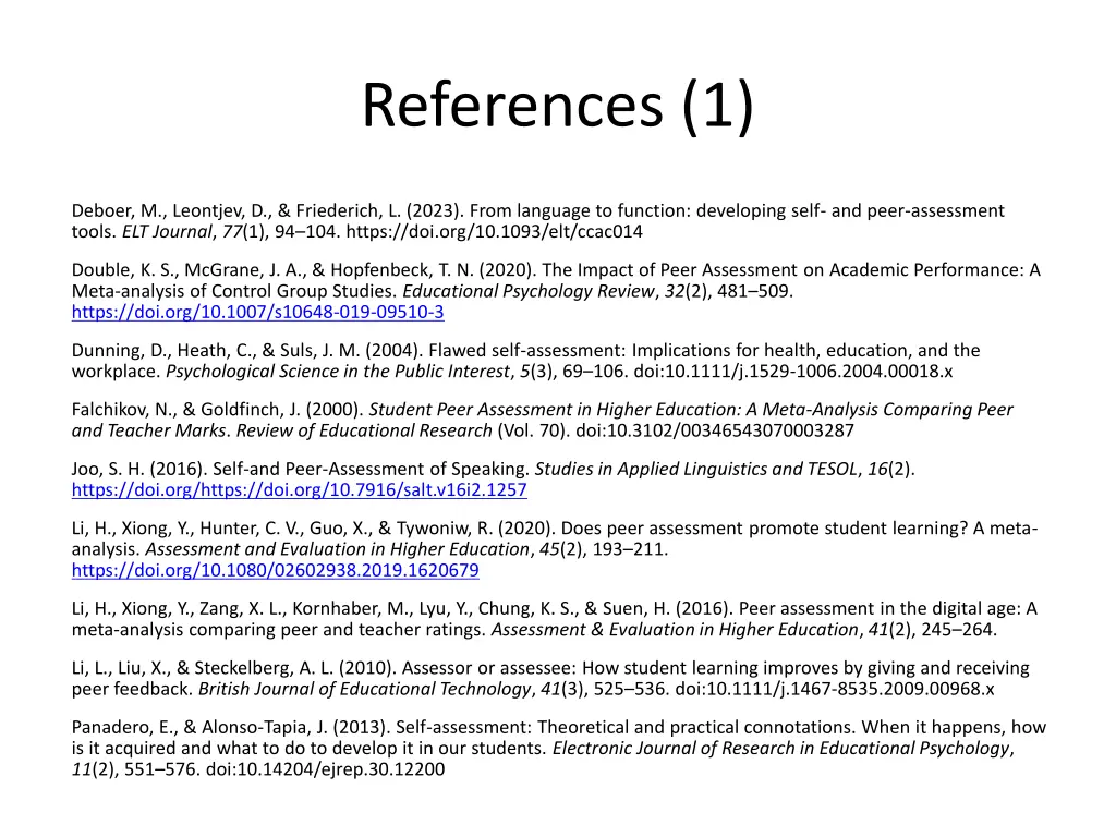 references 1
