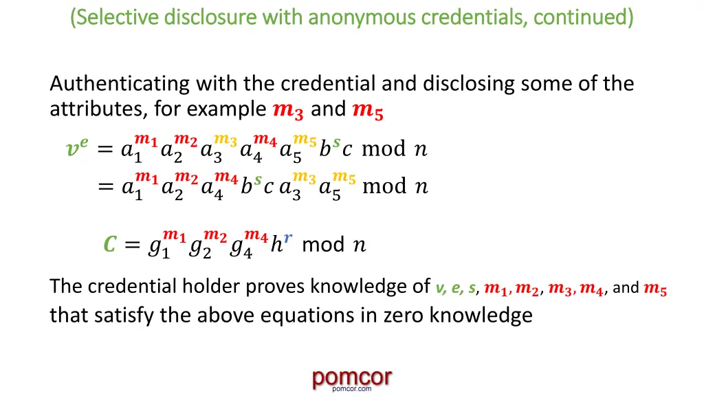 selective disclosure with anonymous credentials 5