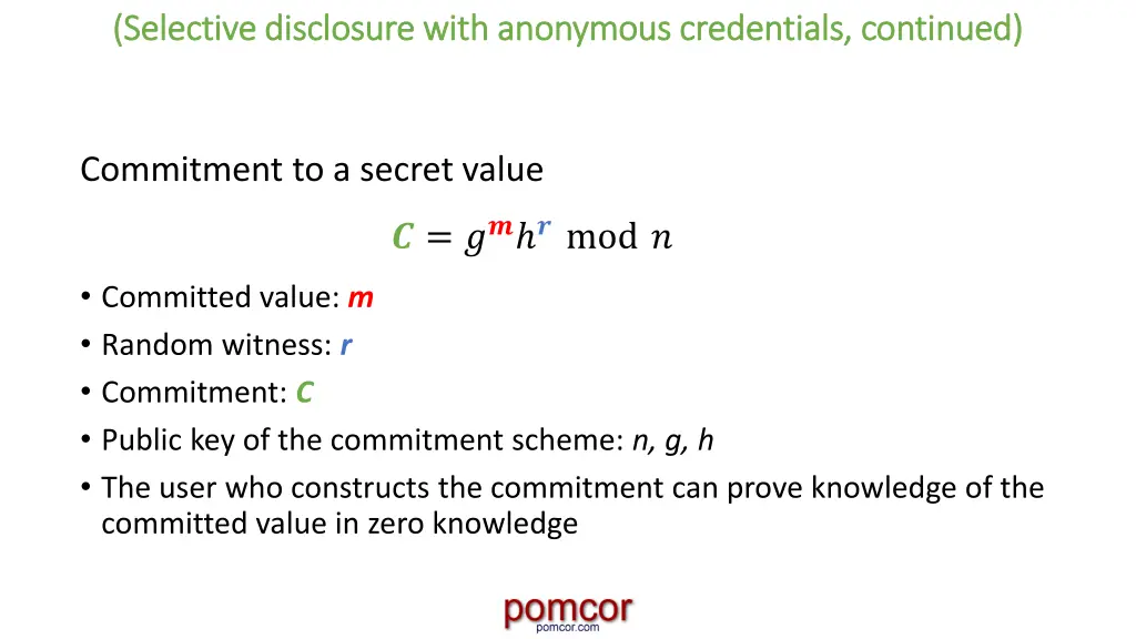 selective disclosure with anonymous credentials