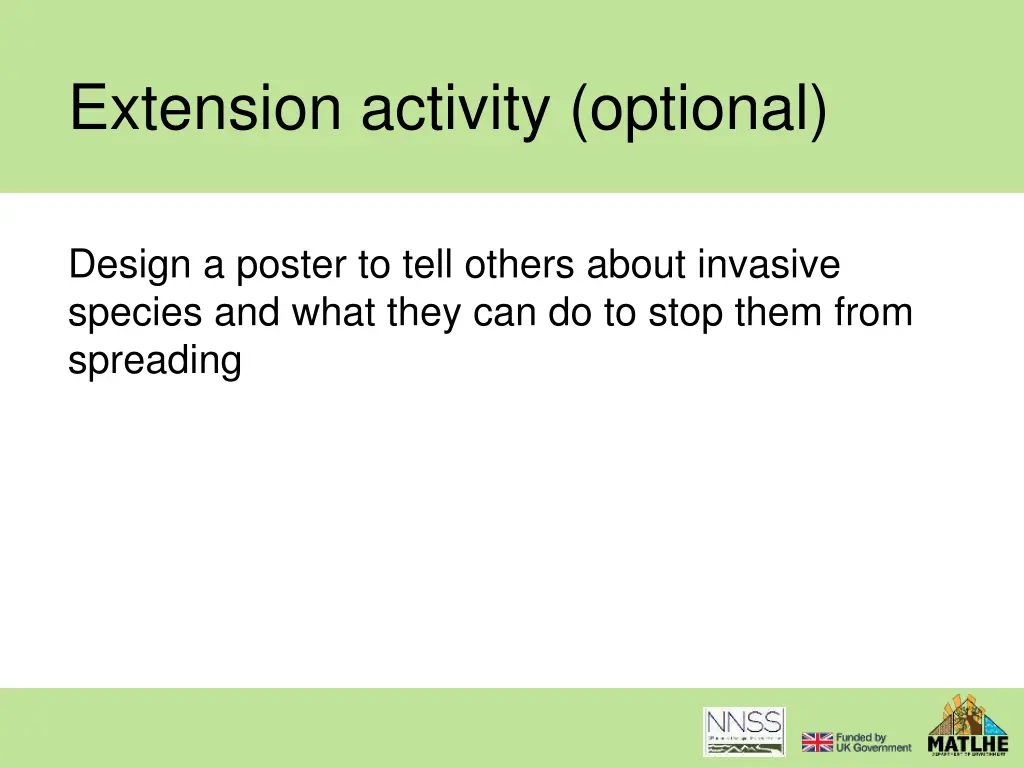 extension activity optional