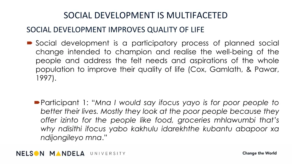 social development is multifaceted