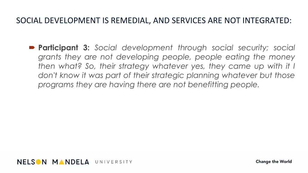 social development is remedial and services