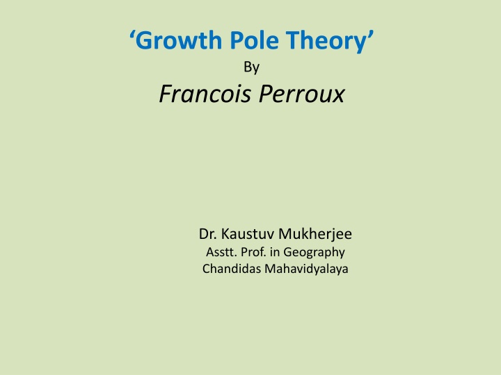 growth pole theory by francois perroux