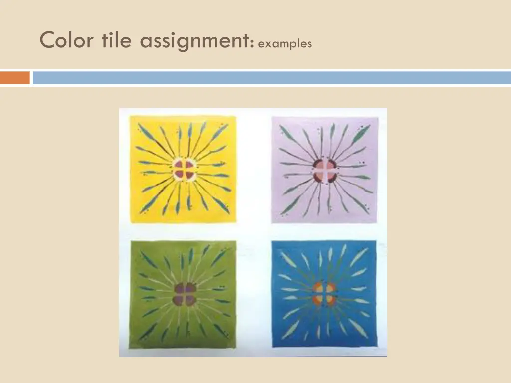 color tile assignment examples