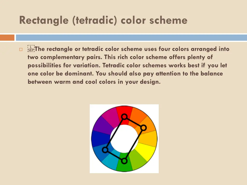 rectangle tetradic color scheme