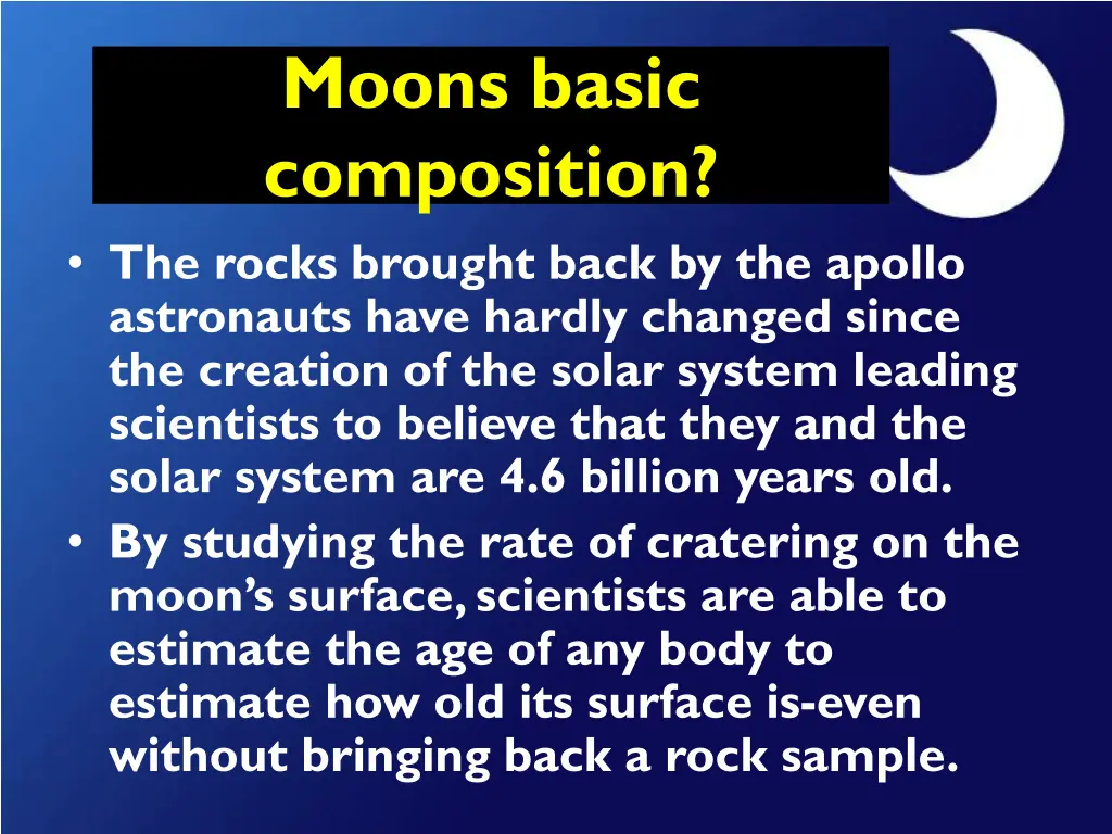 moons basic composition the rocks brought back