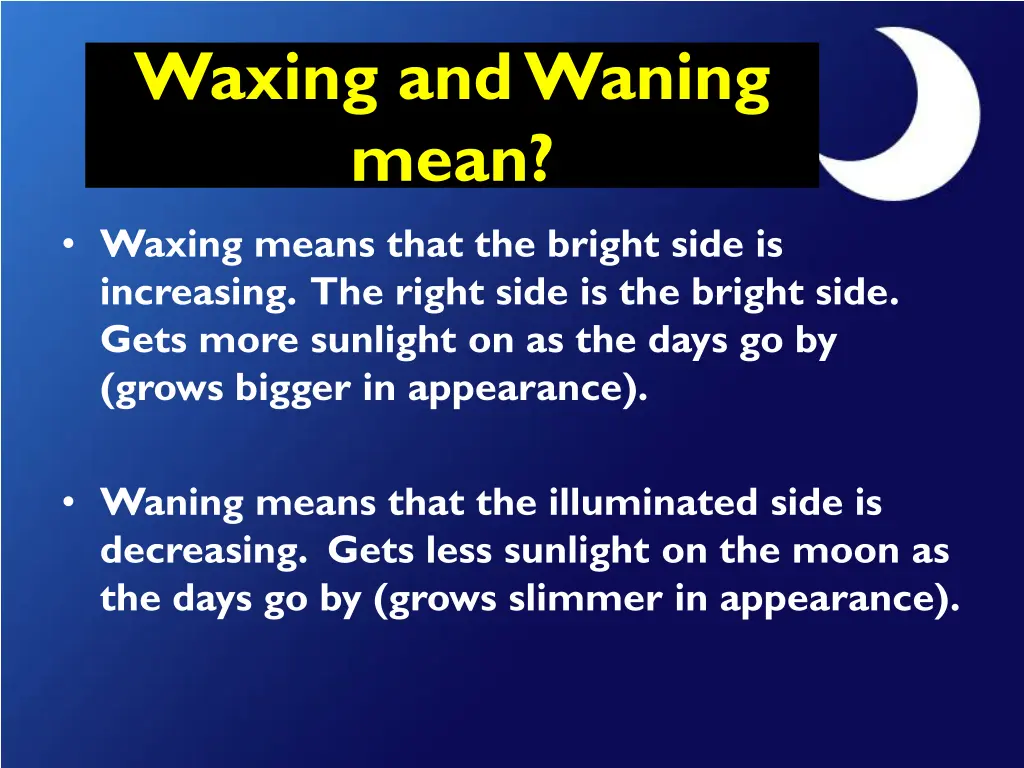 waxing and waning mean