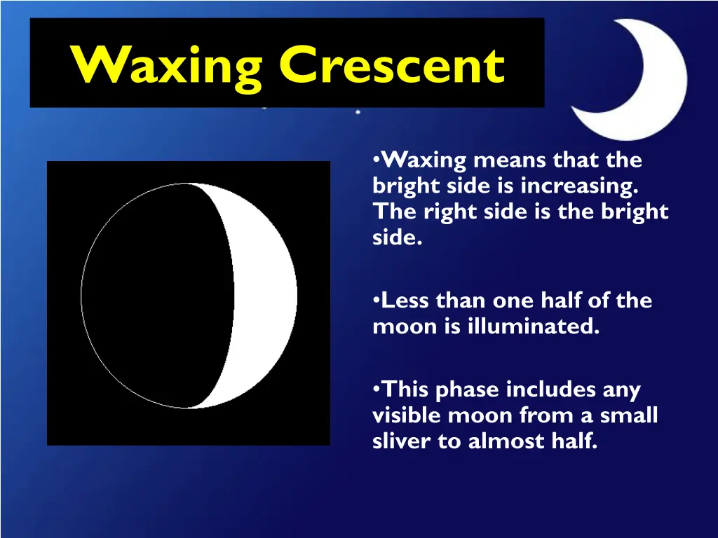 waxing crescent