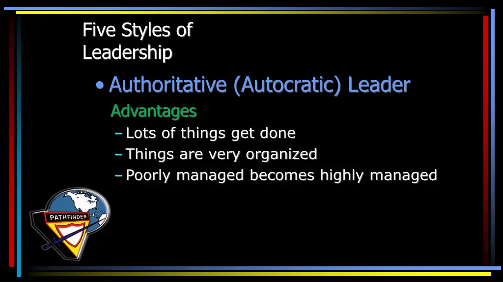 five styles of leadership authoritative