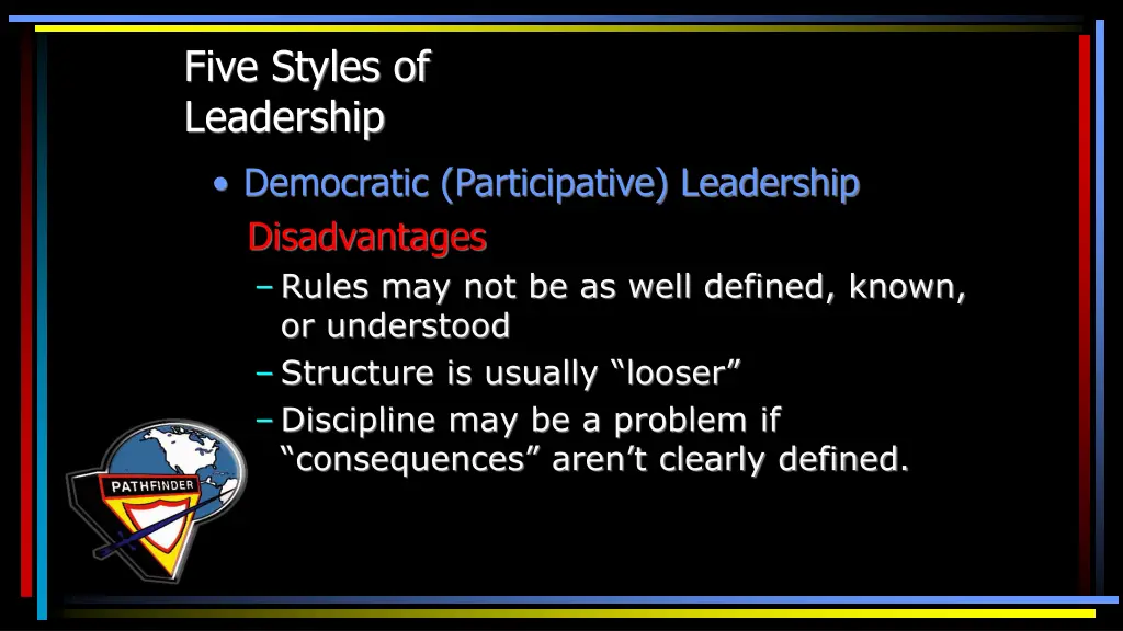 five styles of leadership democratic 1