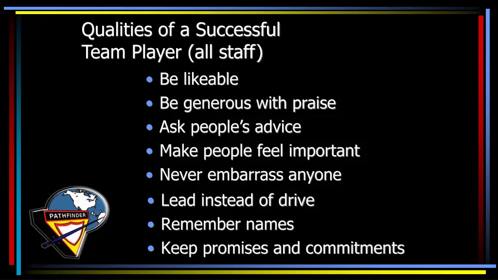 qualities of a successful team player all staff