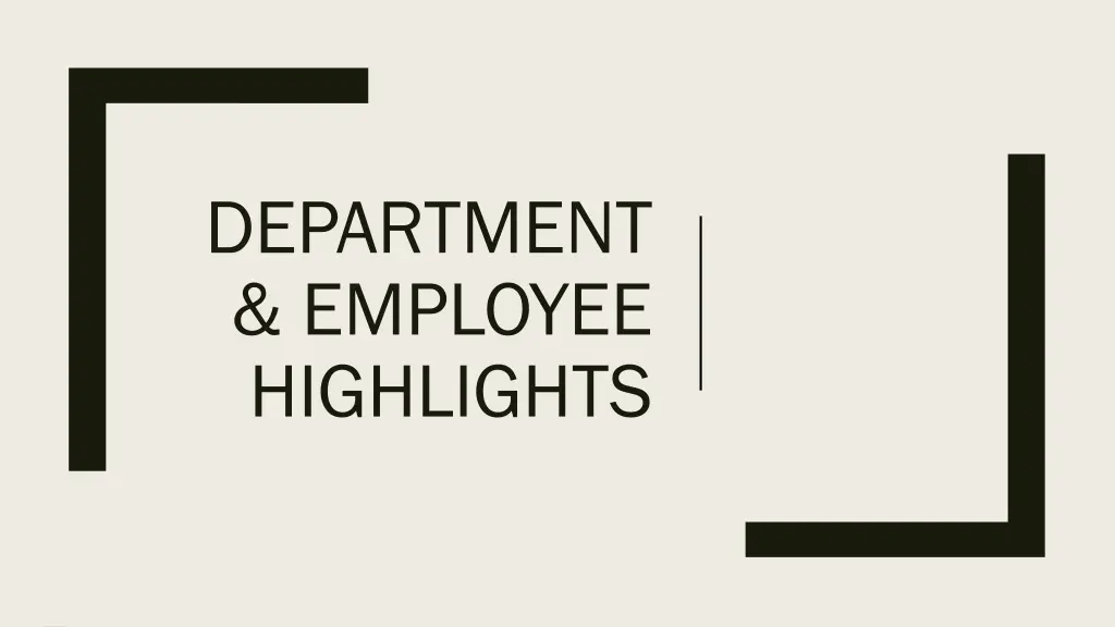 department employee highlights