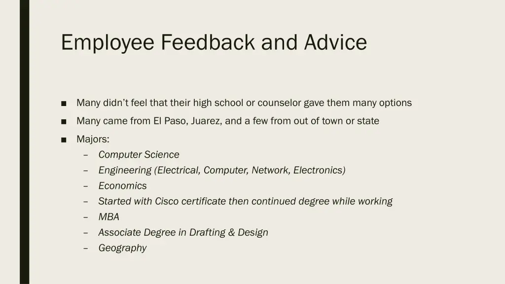 employee feedback and advice