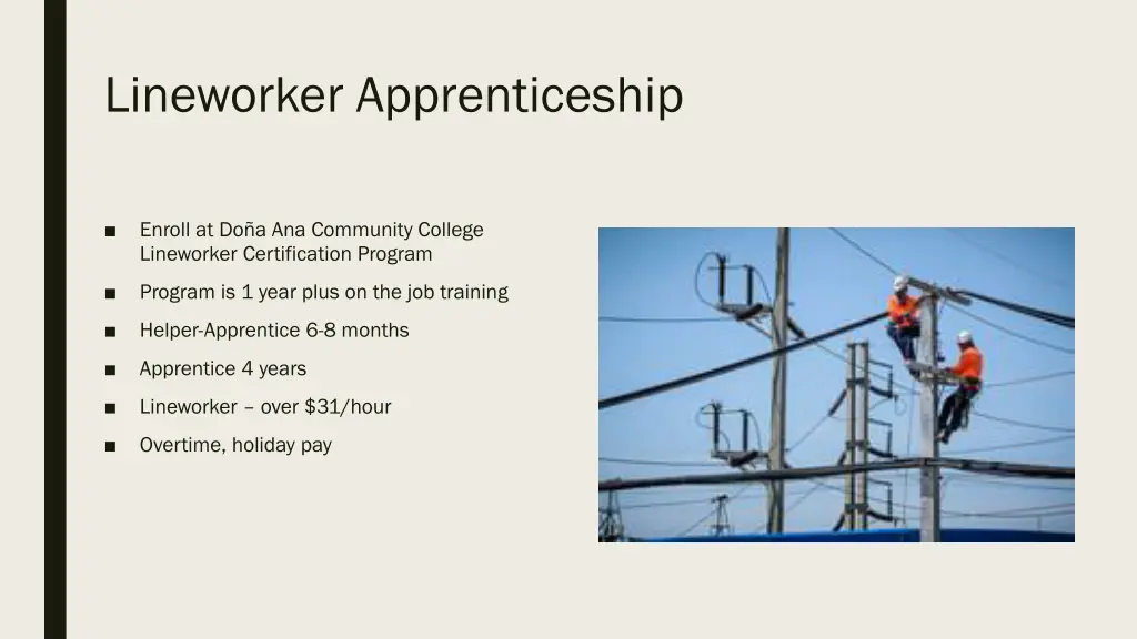 lineworker apprenticeship