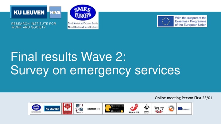 final results wave 2 survey on emergency services