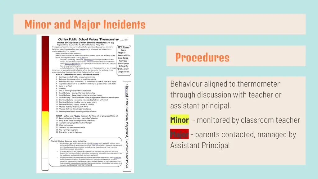 minor and major incidents