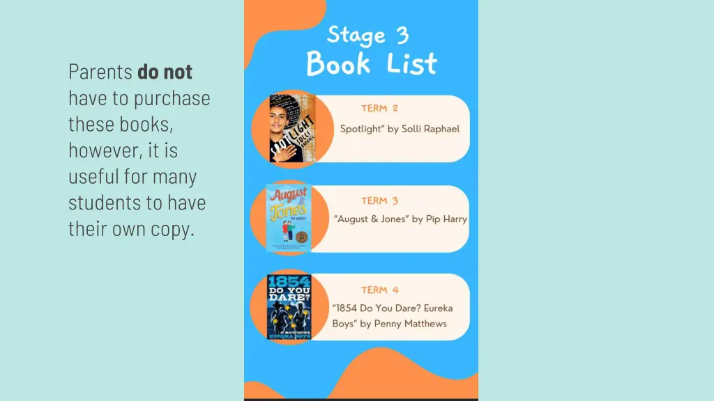 parents do not have to purchase these books