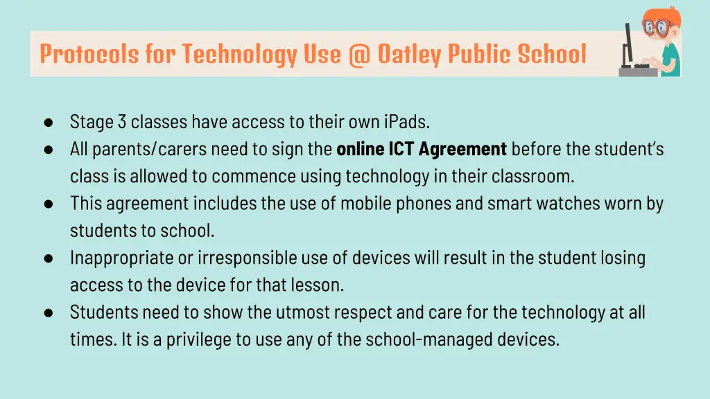 protocols for technology use @ oatley public