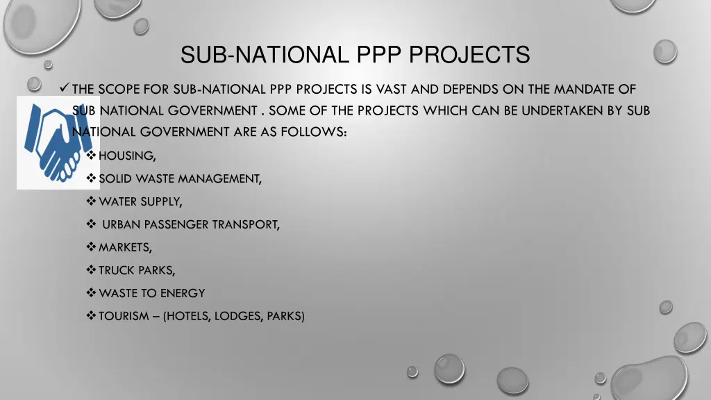 sub national ppp projects