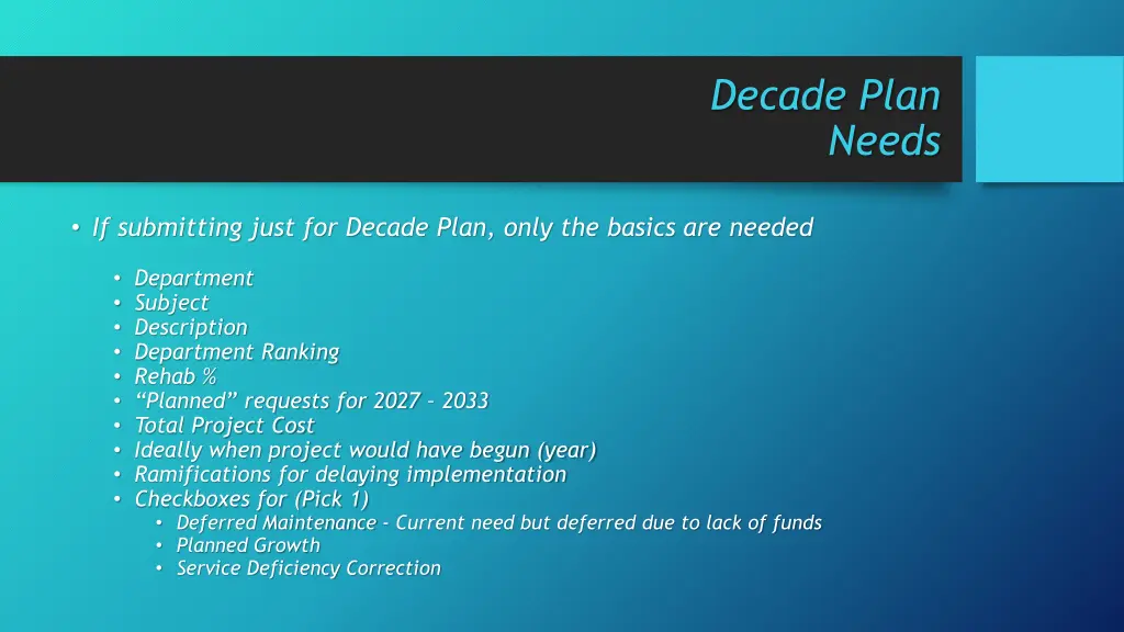 decade plan 1