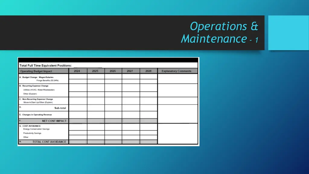 operations maintenance 1