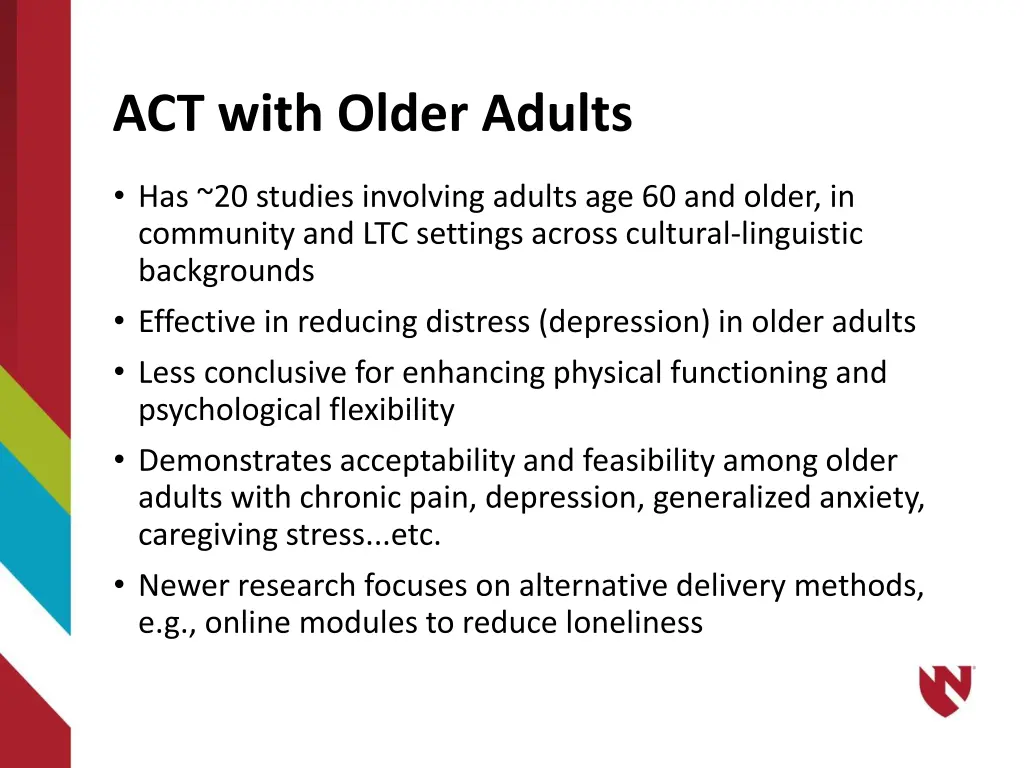 act with older adults