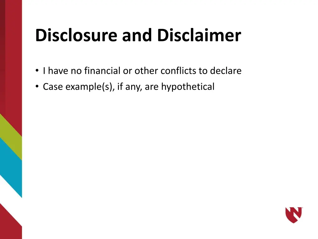 disclosure and disclaimer