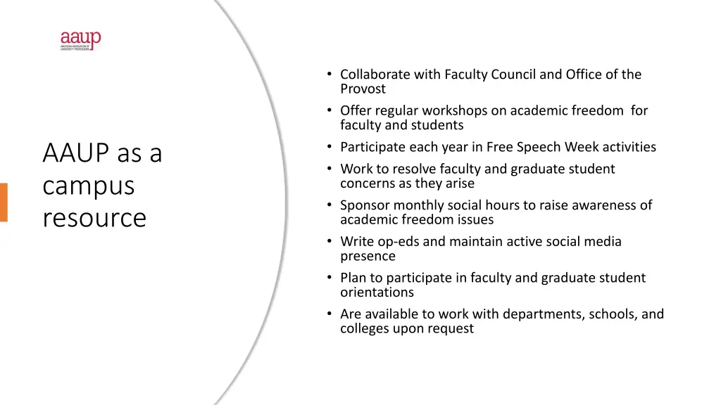 collaborate with faculty council and office