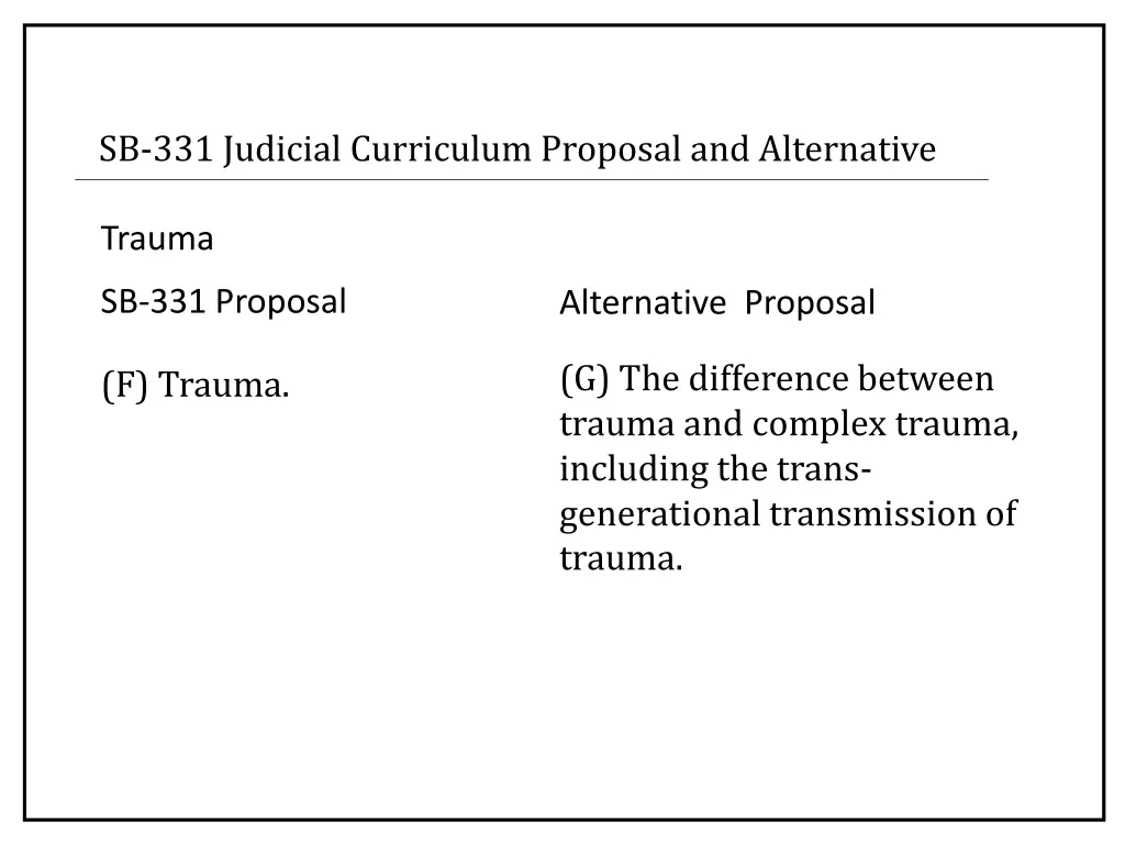 sb 331 judicial curriculum proposal 3