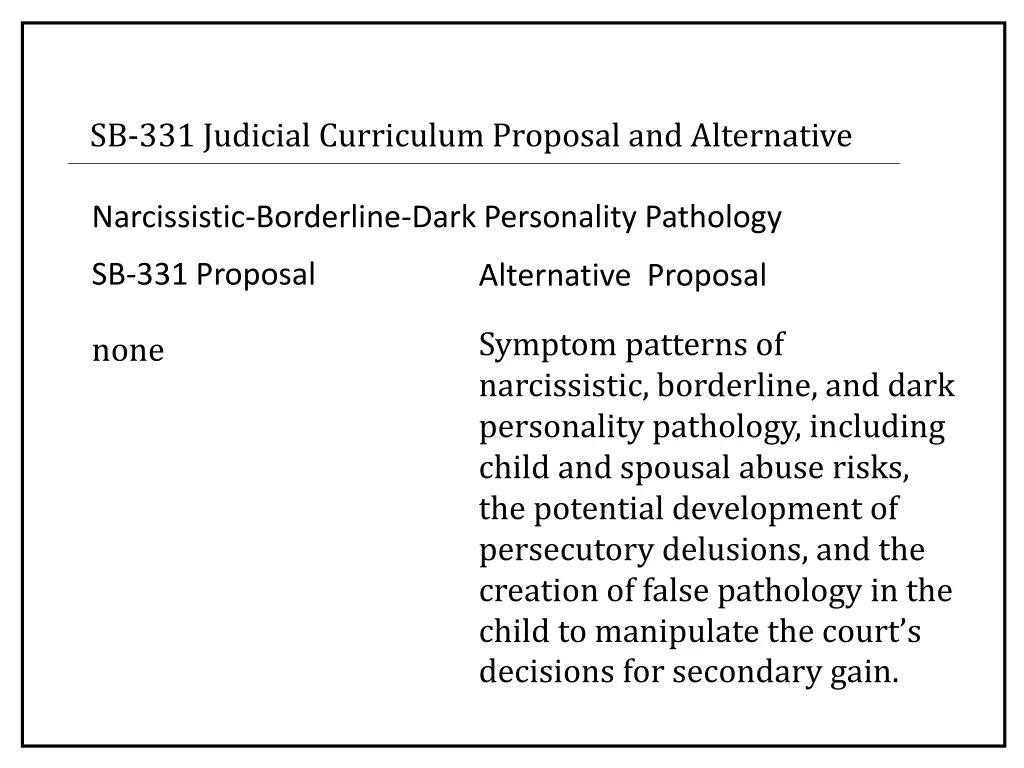 sb 331 judicial curriculum proposal 6