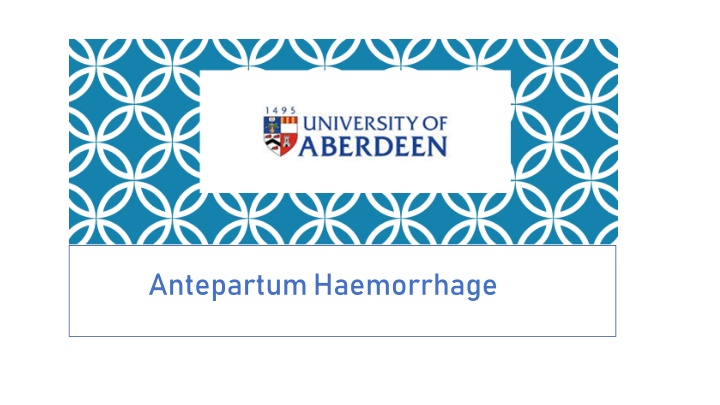 antepartum haemorrhage