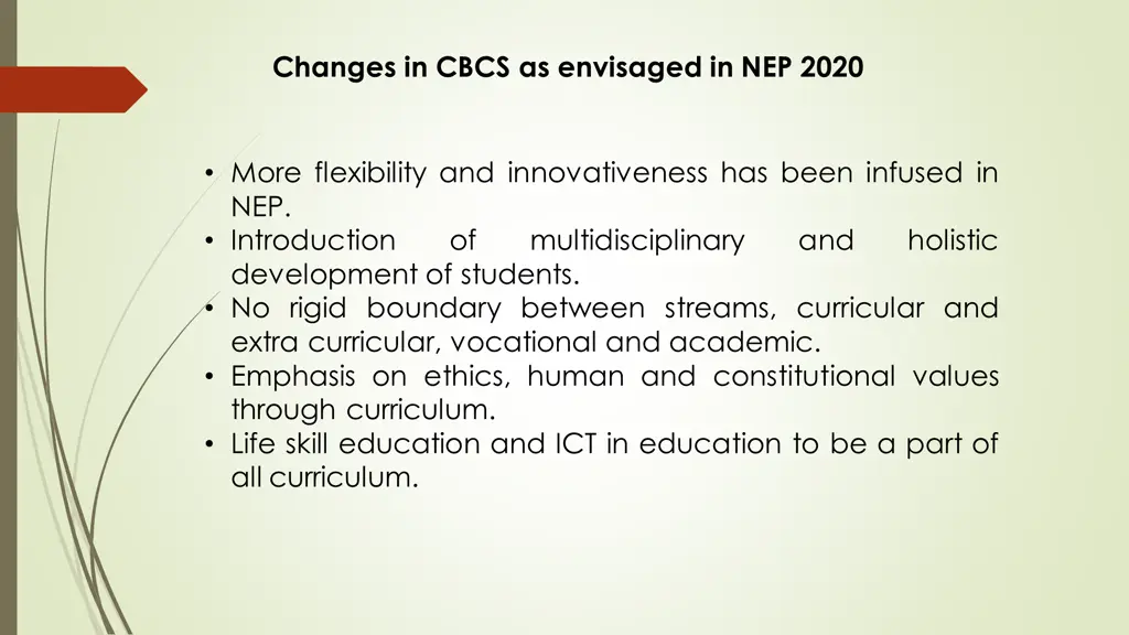 changes in cbcs as envisaged in nep 2020