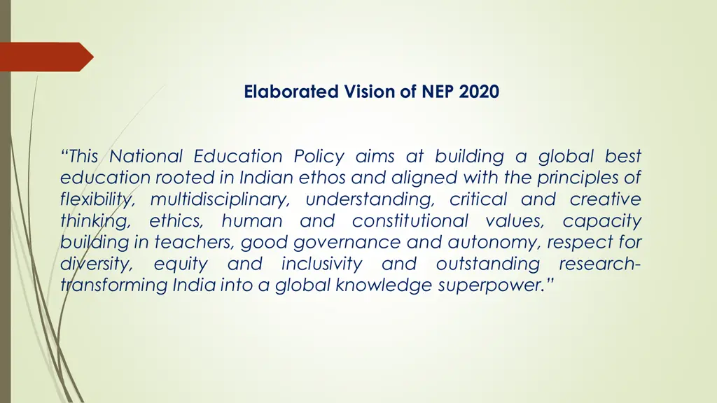 elaborated vision of nep 2020