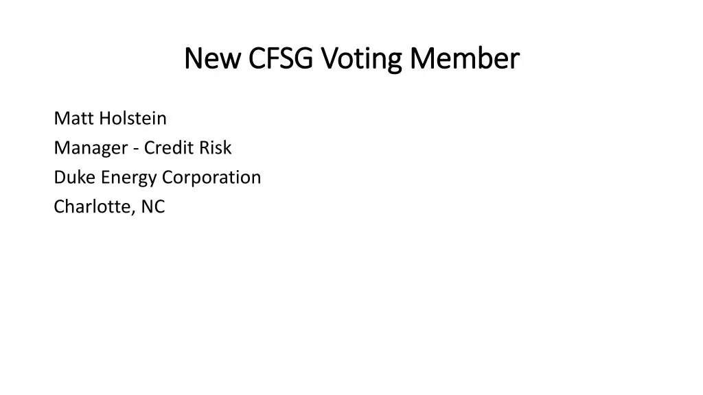 new cfsg voting member new cfsg voting member