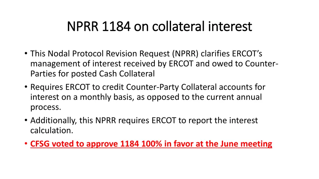 nprr 1184 on collateral interest nprr 1184