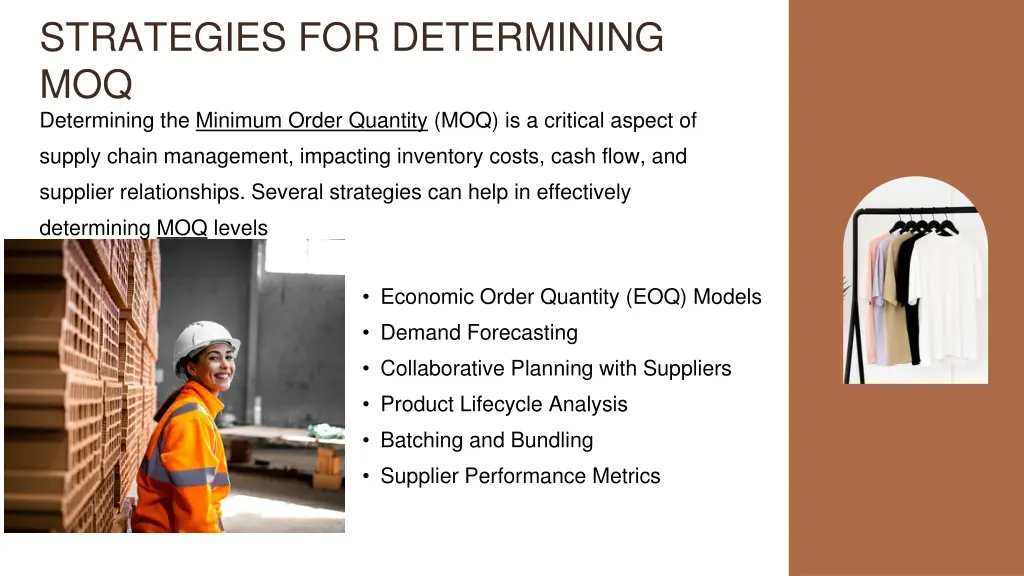 strategies for determining moq determining