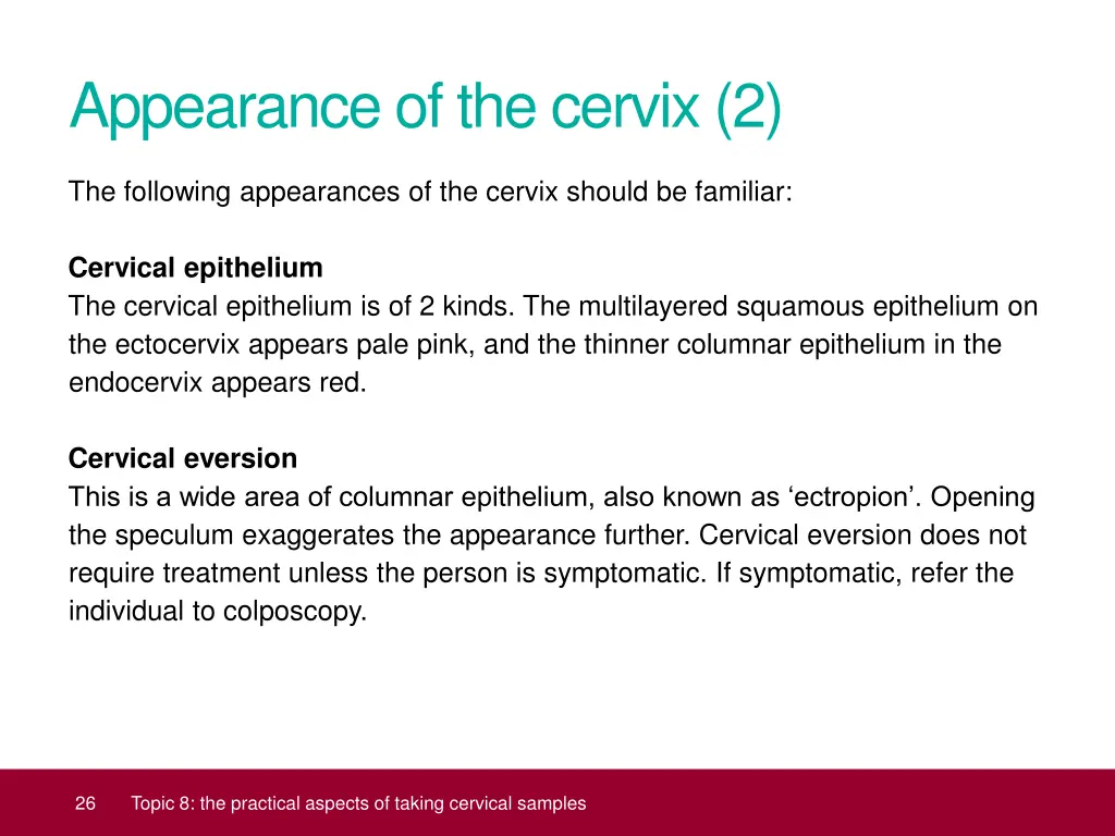 appearance of the cervix 2