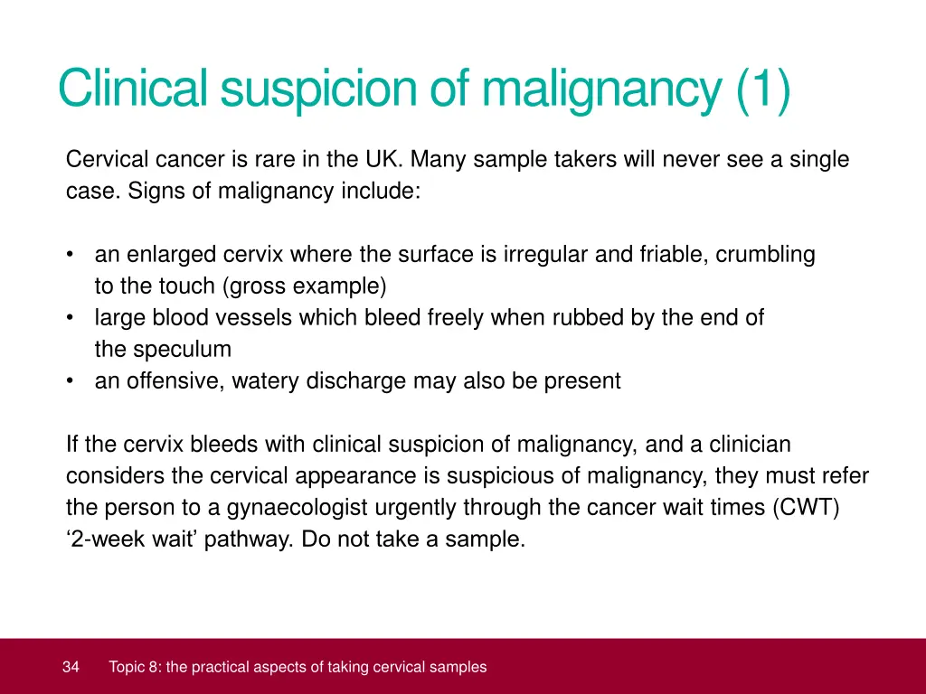 clinical suspicion of malignancy 1