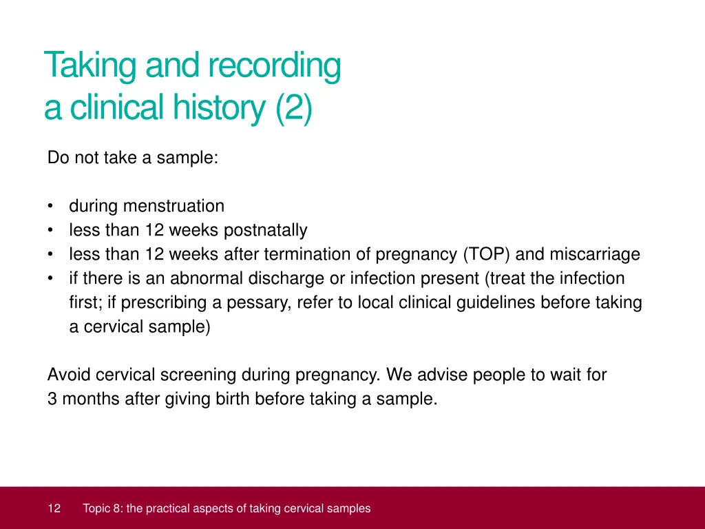 taking and recording a clinical history 2