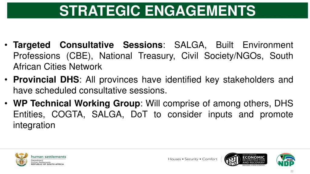 strategic engagements