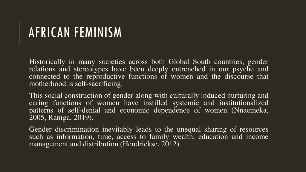 african feminism