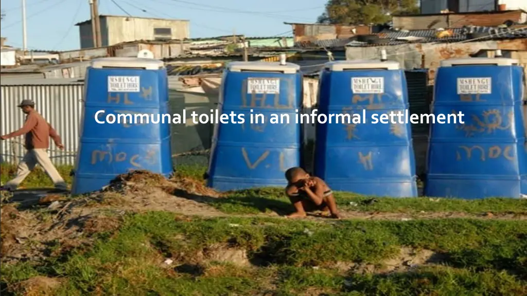 communal toilets in an informal settlement