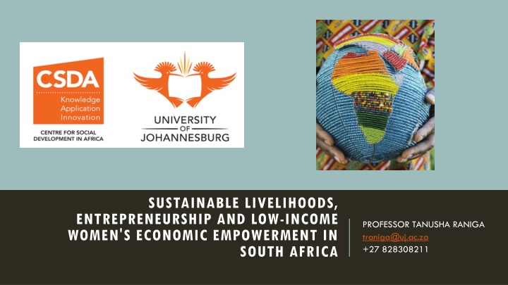 sustainable livelihoods entrepreneurship