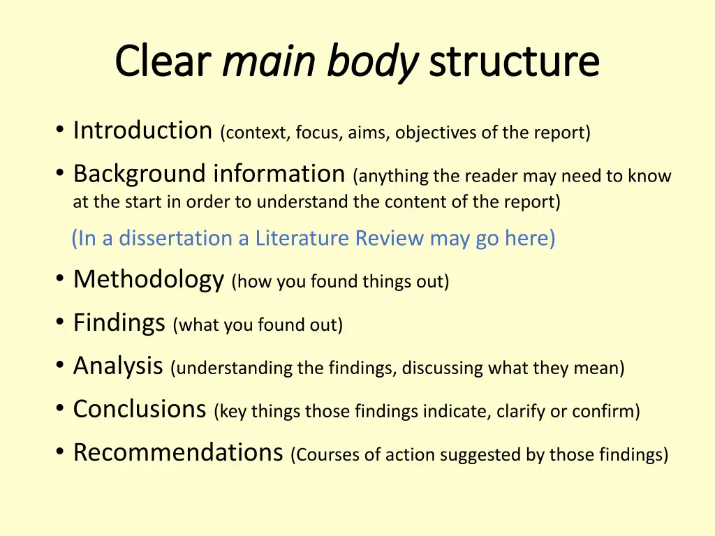 clear clear main body main body structure