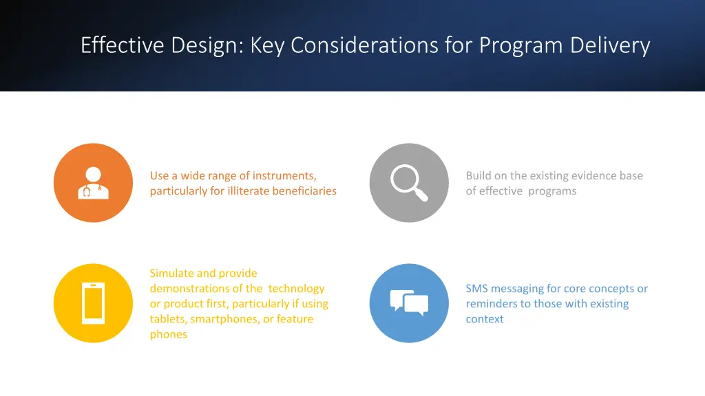 effective design key considerations for program 1