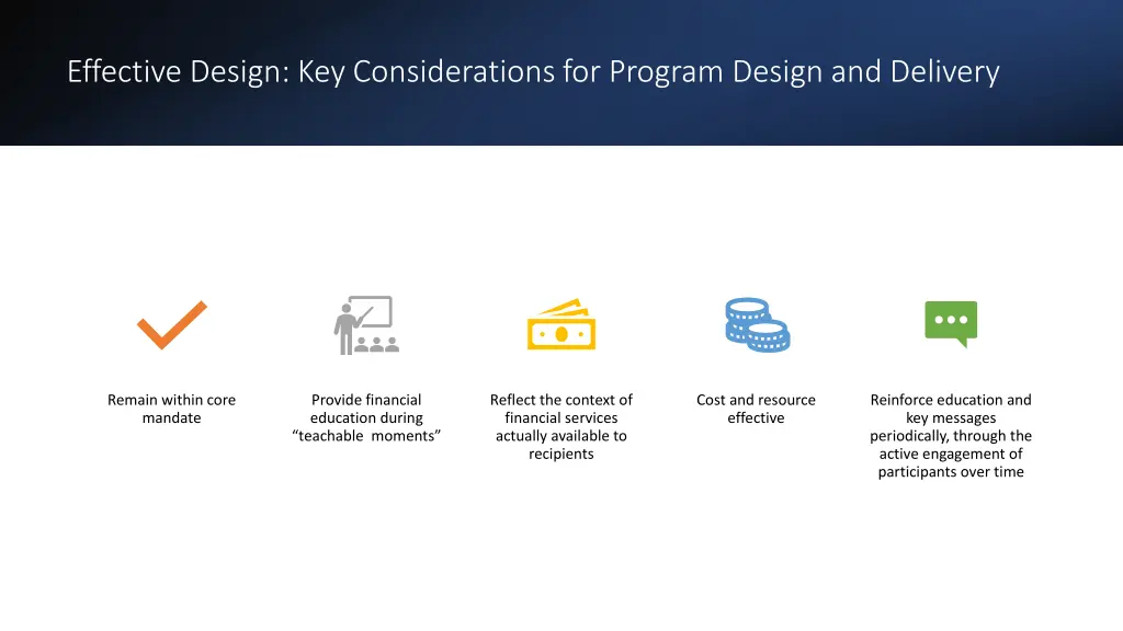 effective design key considerations for program