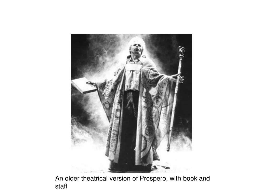 an older theatrical version of prospero with book