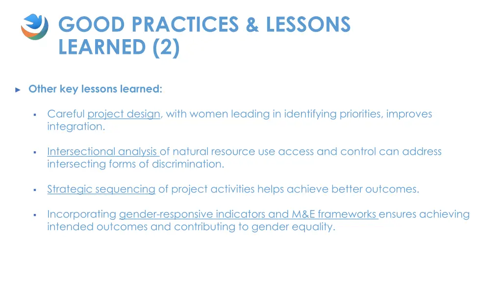 good practices lessons learned 2