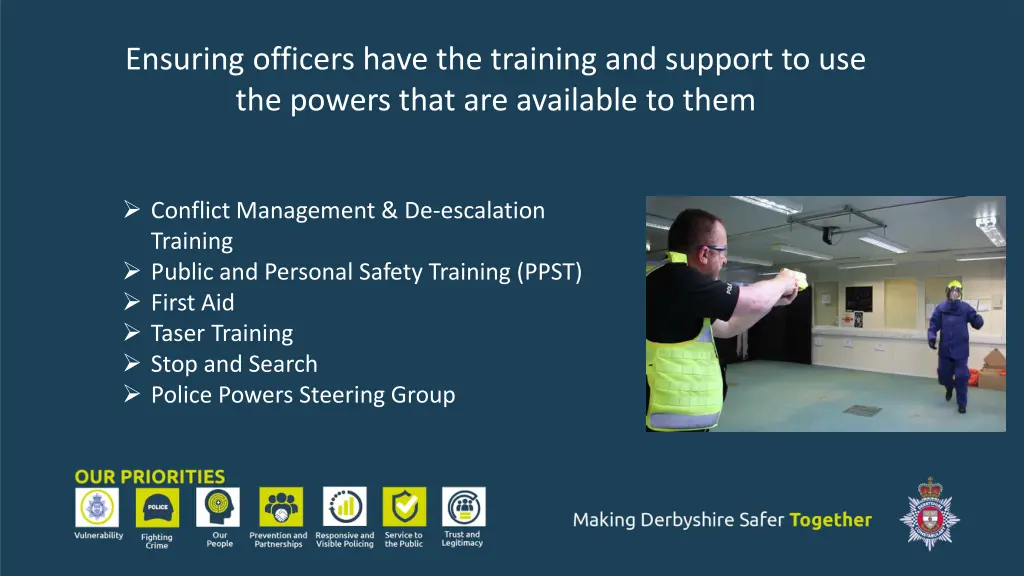 ensuring officers have the training and support