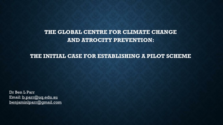 the global centre for climate change and atrocity